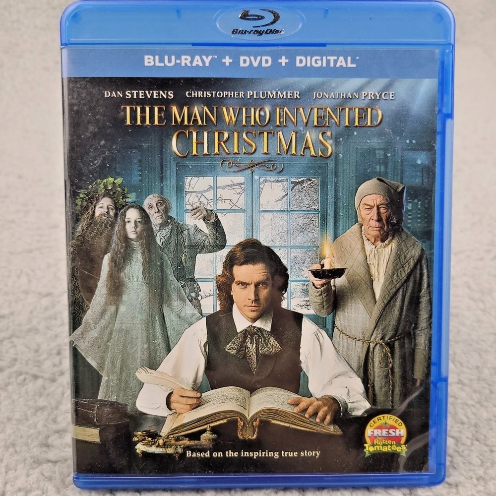 The Man Who Invented Christmas Blu-ray DVD Dan Stevens Christopher Plummer 2017